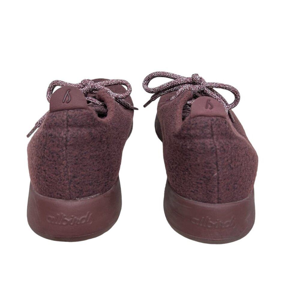Allbirds Merino Wool Runners Hazy Burgundy Lace Up women's sneakers size 8 - Picture 4 of 9